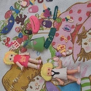 Vintage Flatsy Doll Bundle And Accessories.